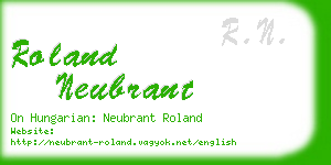 roland neubrant business card